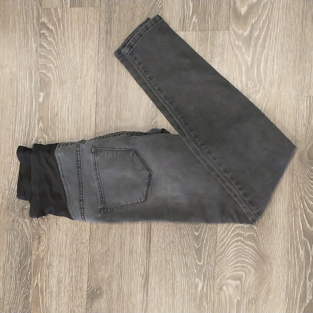 Faded black maternity jeans
